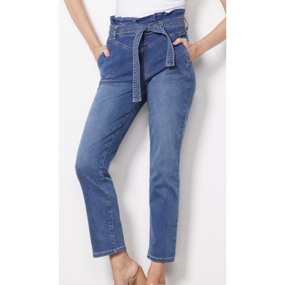 KUT FROM THE KLOTH | Reese High Rise Straight Paperbag Waist Jeans | 8